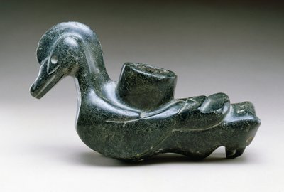 Pipa en forma de ave, 100-600 de Copena culture